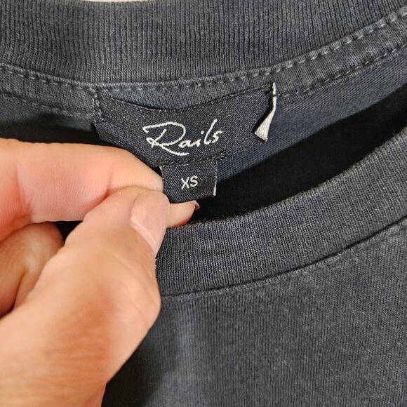 Rails Edie Tie T-shirt Dress In Vintage Black - Picture 6 of 9